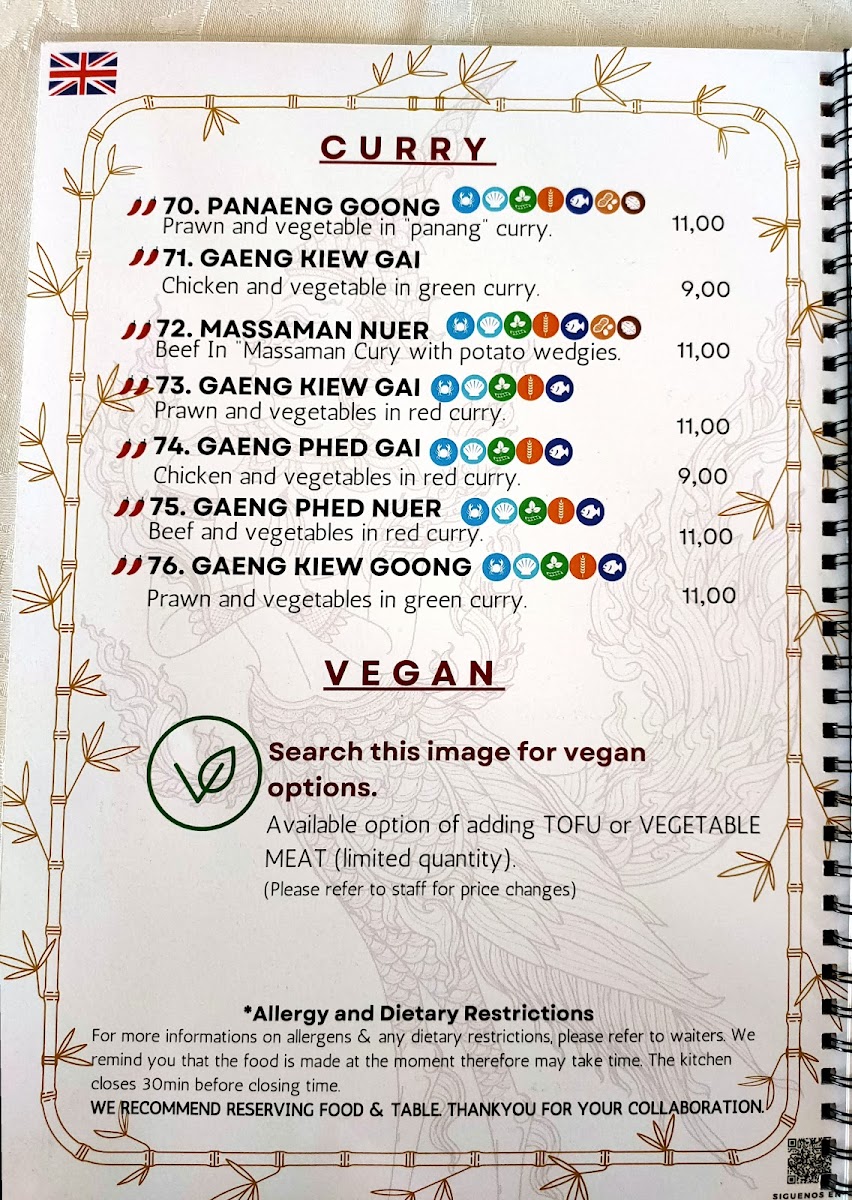 Menu Restaurante Ruen Thai (Tenerife)-8